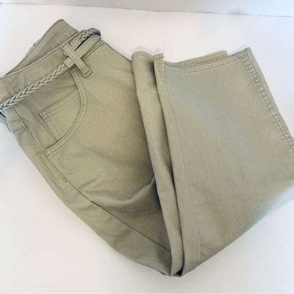 Riders by Lee Slender Stretch Ladies Capris Tan Size 12 Medium Cotton Spandex - Picture 13 of 16